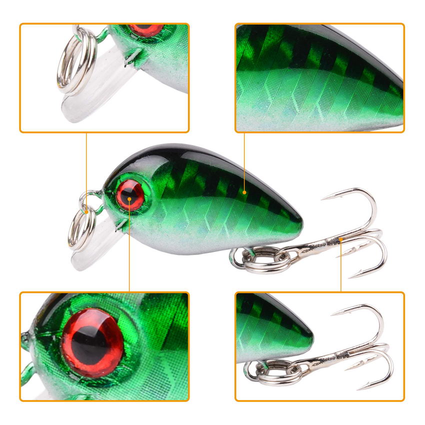 30mm 2g Crazy wobbler Mini Top - Fishing Lure Topwater review and price