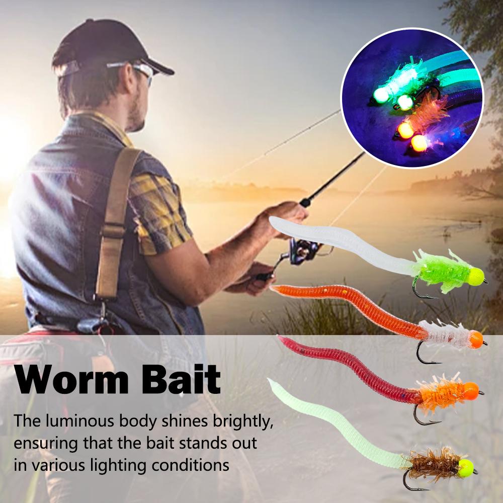 Luminous Simulated Earthworms  - Fishing Lure Accessories review and price