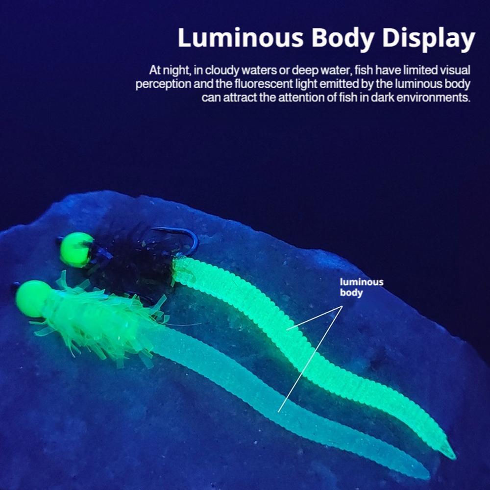Luminous Simulated Earthworms  - Fishing Lure Accessories review and price
